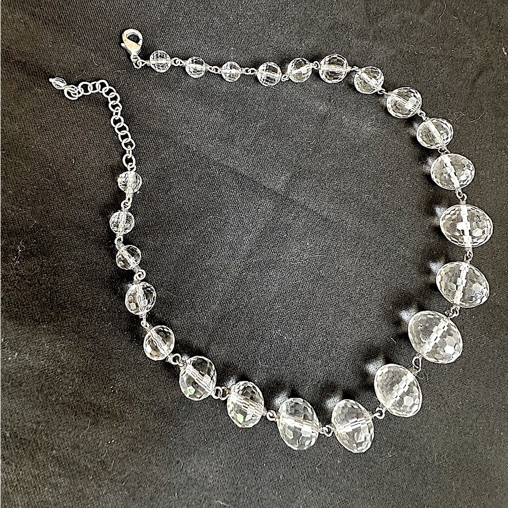 Vintage Clear Acrylic Beaded Necklace